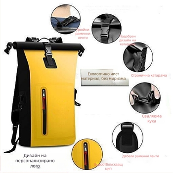 Горещо пресована PVC водоустойчива раница за спорт на открито, къмпинг раница, плуване, пътна чанта, река, рафтинг, водоустойчива чанта