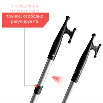 Кука за спасителна лодка, кука за лодка от алуминиева сплав, телескопична риболовна кука, удебелена кука за пени, гумена кука за теглене на лодка, щурмова лодка, брегова кука