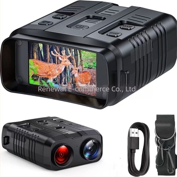 N009 Инфрачервен бинокъл за нощно виждане, нощно виждане, 4K ултрависока разделителна способност, голям екран, вградена литиева батерия с Wifi телескоп