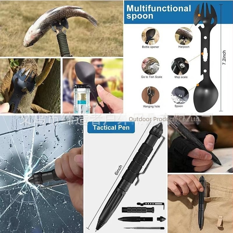 Комплект за оцеляване в кола и комплект за първа помощ Професионално оборудване за оцеляване Инструменти Костюм за оцеляване Къмпинг Костюм за къмпинг на открито