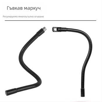 Скоба за мобилен телефон, таблет, микрофон, метален маркуч, универсален въртящ се M10, външни зъби, закачалка за лампа