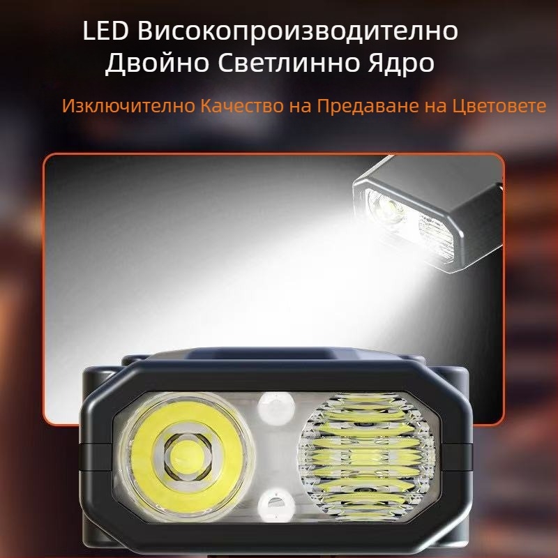 Ново тактическо фенерче с щипка за кръста, три източника на светлина, къмпинг светлина, самозащита, мини ултратънко преносимо фенерче за открито