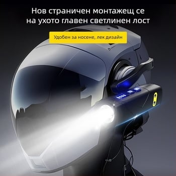 2025 Ултраярък силен сензор за светлина, фар за външен нощен риболов и планинарство, многофункционален, подвижен LED фенер за окачване на ухото