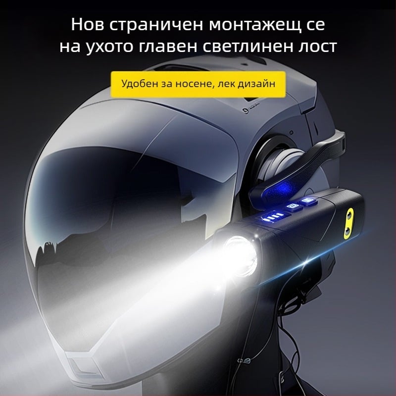 2025 Ултраярък силен сензор за светлина, фар за външен нощен риболов и планинарство, многофункционален, подвижен LED фенер за окачване на ухото