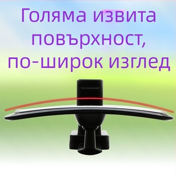 Огледало за обратно виждане за кола, вътрешен рефлектор, голямо зрително поле, широкоъгълно извито огледало с висока разделителна способност, огледало за наблюдение на бебета, регулируемо