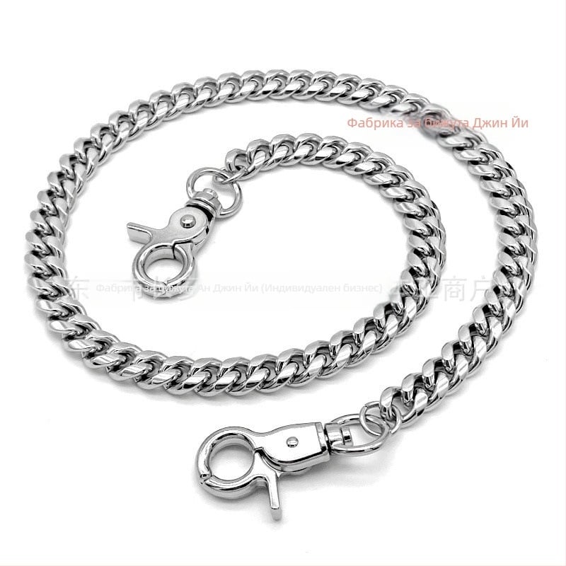 Европейска и американска модна личност хип-хоп шлифовъчна верига титаниева стоманена верига локомотивна верига панталони верига ins вятърна декорация мъжка верига на едро