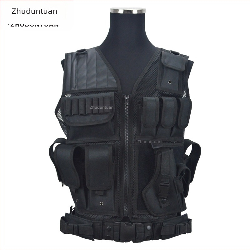 Тактическа жилетка Cross-Border Popular 047, мрежеста, дишаща, устойчива на износване, екипировка за защита при тренировки на открито