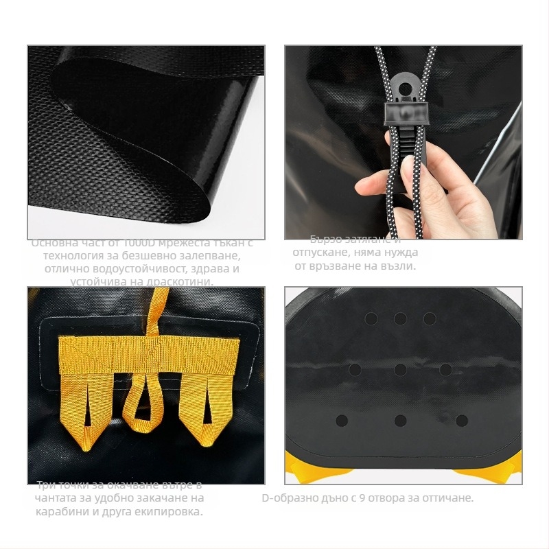 Чанта за съхранение на въжета за спорт на открито, сгъваема, за презрамка, за река, за спортни дейности на открито, за съхранение на алпинизъм и скално катерене.