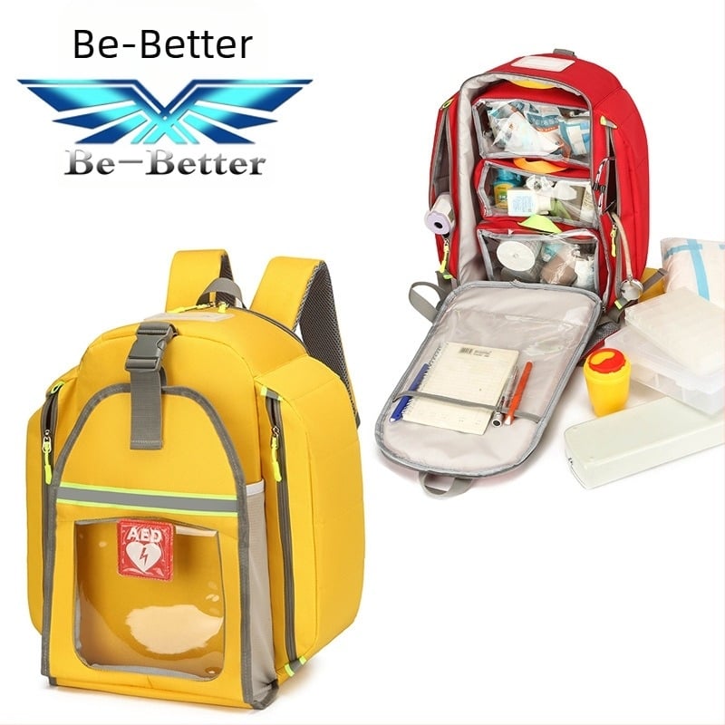 Водоустойчива раница с голям капацитет за AED, чанта за съхранение на AED за първа помощ, чанта за оборудване AED