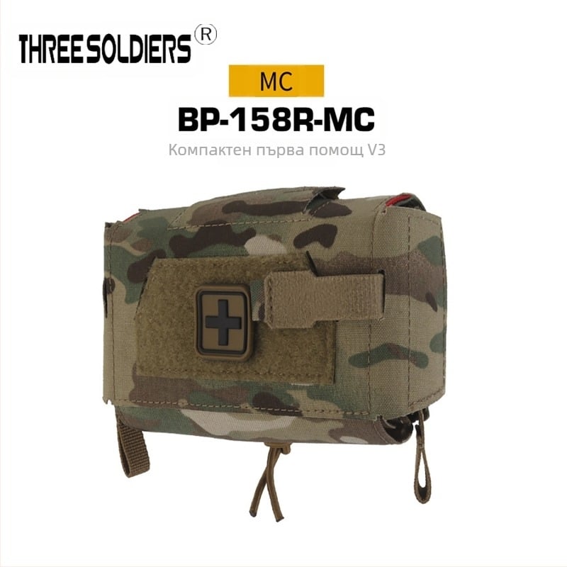Тактическа жилетка Molle, оборудвана с V3 малка медицинска преносима чанта с бързо освобождаване