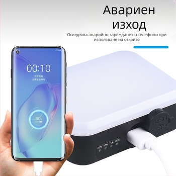 Външна многофункционална батерия, къмпинг светлина, LED магнитна светлина за палатка с кука, аварийна светлина за чанта, къмпинг светлина