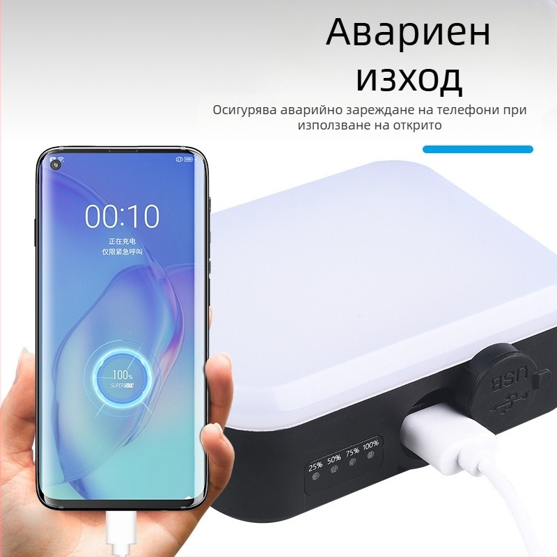 Външна многофункционална батерия, къмпинг светлина, LED магнитна светлина за палатка с кука, аварийна светлина за чанта, къмпинг светлина