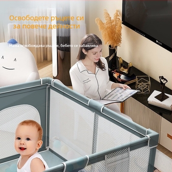 Трансгранична доставка Бебешка ограда за игра Детско легло за игра Бебешка постелка за пълзене