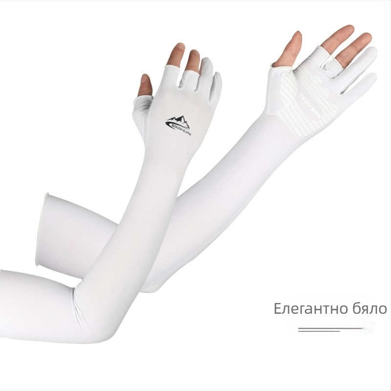 Летни ръкавици за риболов от ледена коприна, за мъже и жени, бързосъхнещи, за шофиране, езда, UV устойчиви, против хлъзгане, XG32