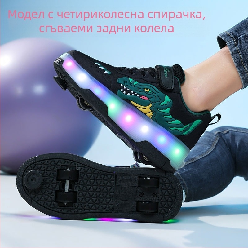 Фабричен магазин Heelys Обувки за момичета Невидими прибиращи се детски ролкови кънки с четири колела 2025 Нови обувки за момчета