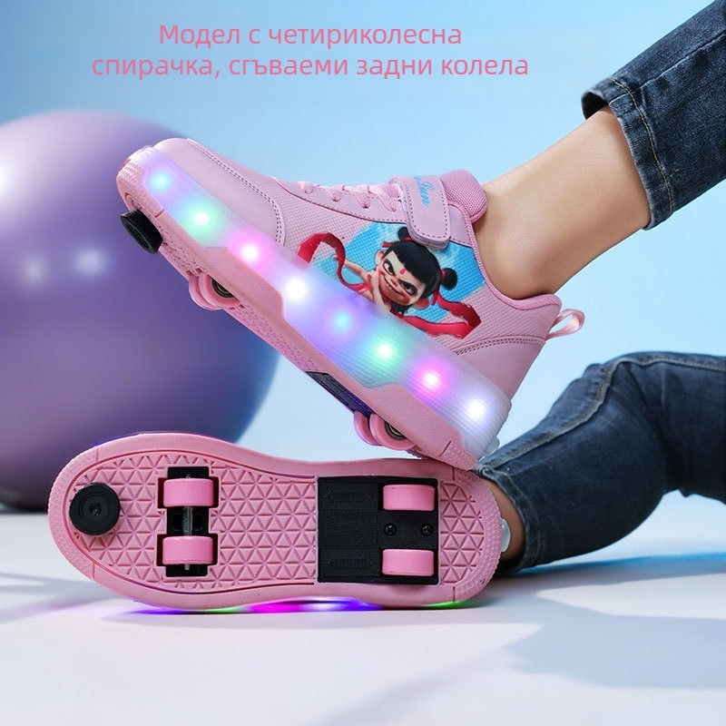 Фабричен магазин Heelys Обувки за момичета Невидими прибиращи се детски ролкови кънки с четири колела 2025 Нови обувки за момчета
