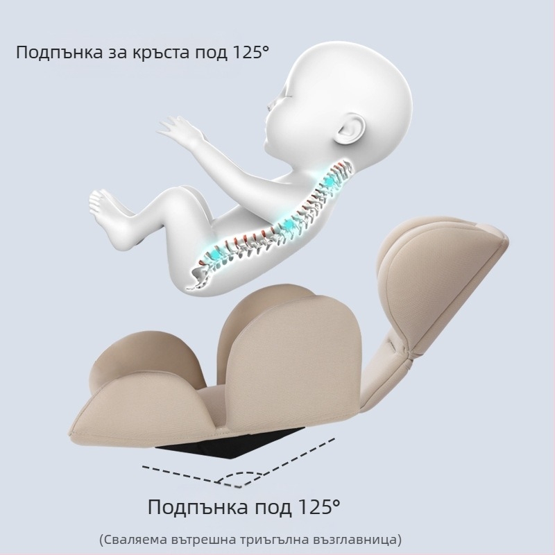 Детска предпазна седалка, възглавница, подложка за повиване, кошница, количка, четири сезона, универсална опора за кръста, опора за глава, фиксирана възглавница