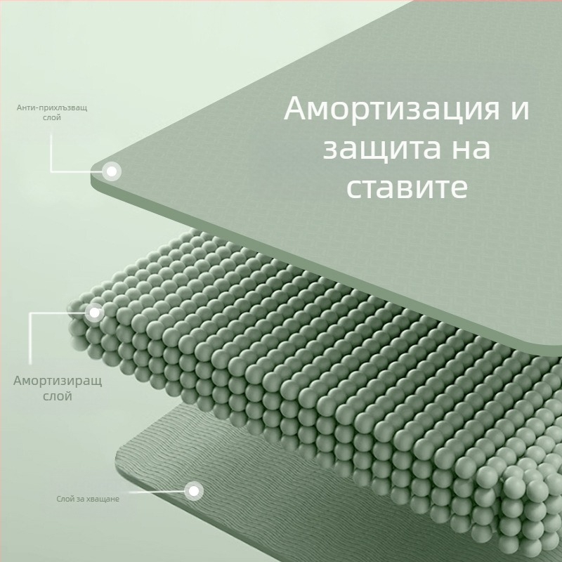 Постелка за йога за жени, амортизираща, звукоизолираща, безшумна, неплъзгаща се постелка за под, удебеляване за дома, професионална спортна йога фитнес