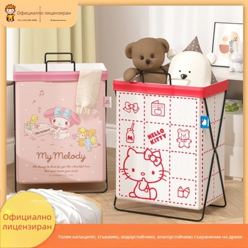 Автентична национална кошница Sanrio с безплатна доставка, разни, кошница за баня, обща спалня, кошница за съхранение с анимационни герои, кошница за съхранение на мръсни дрехи, мелодия
