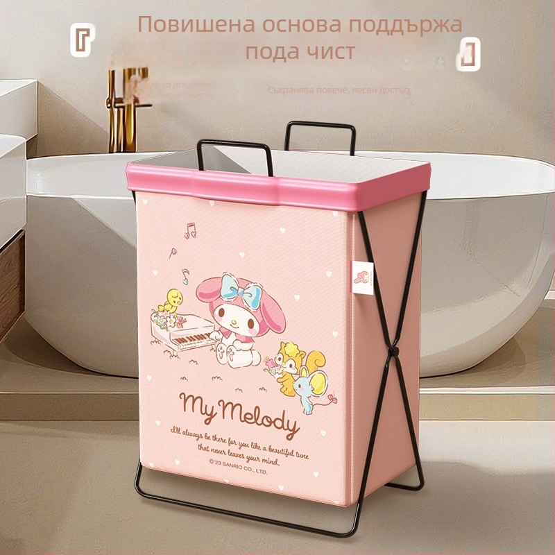 Автентична национална кошница Sanrio с безплатна доставка, разни, кошница за баня, обща спалня, кошница за съхранение с анимационни герои, кошница за съхранение на мръсни дрехи, мелодия