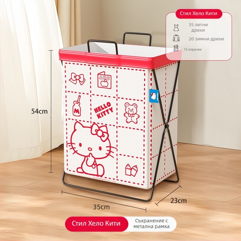 Автентична национална кошница Sanrio с безплатна доставка, разни, кошница за баня, обща спалня, кошница за съхранение с анимационни герои, кошница за съхранение на мръсни дрехи, мелодия