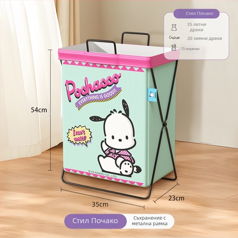 Автентична национална кошница Sanrio с безплатна доставка, разни, кошница за баня, обща спалня, кошница за съхранение с анимационни герои, кошница за съхранение на мръсни дрехи, мелодия