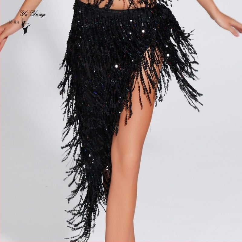 Нов шал за коремни танци с пайети, триъгълен шал с верига за талия, ориенталски танцов фестивал, шал за начинаещи с хип талия