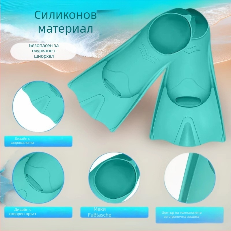 Плавници за плуване за възрастни и деца, плавателни съдове за фристайл гмуркане с шнорхел, екипировка за гмуркане, дълги плавателни съдове, плавателни съдове за патица, плавателни съдове за краката
