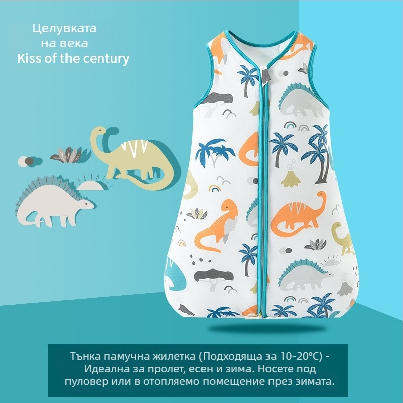 Трансгранични CPC пролетни и есенни продукти за новородени бебешки юрган, устойчив на удари, чист памучен детски жилет клас А за спане на бебета