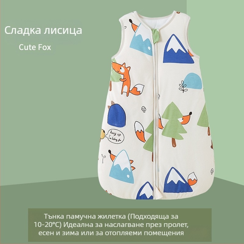 Трансгранични CPC пролетни и есенни продукти за новородени бебешки юрган, устойчив на удари, чист памучен детски жилет клас А за спане на бебета