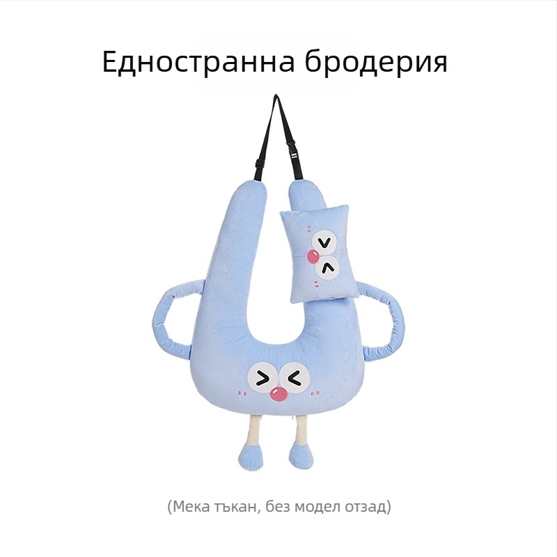 Карикатурна облегалка за глава за кола, креативна детска кола, спящ на дълги разстояния, артефактна възглавница за врата, възглавница за спане с четири сезона, универсална възглавница за спане
