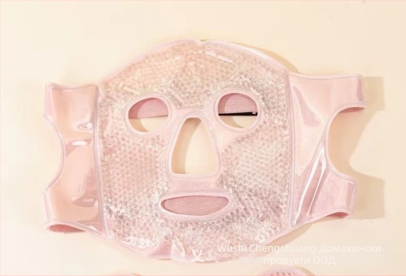 Маска за леден компрес, студена компресионна маска за очи, торбичка с лед, маска за лице с торбичка с лед, следоперативно възстановяване, горещ компрес, охлаждаща памучна маска за лице за цялото лице