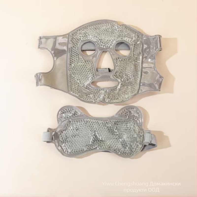 Маска за леден компрес, студена компресионна маска за очи, торбичка с лед, маска за лице с торбичка с лед, следоперативно възстановяване, горещ компрес, охлаждаща памучна маска за лице за цялото лице