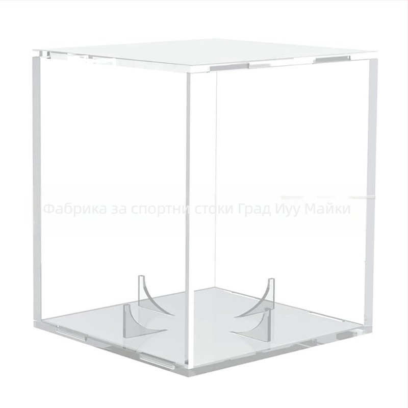 Прозрачна акрилна бейзболна кутия, влагоустойчива и прахоустойчива кутия за тенис голф, колекционерска кутия за бейзбол