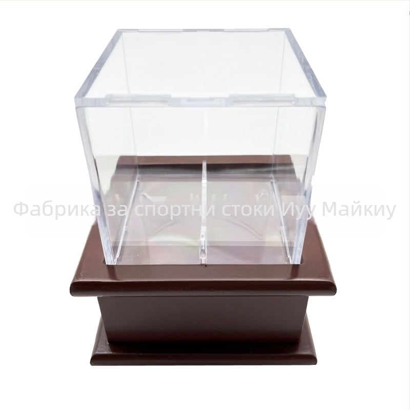 Прозрачна акрилна бейзболна кутия, влагоустойчива и прахоустойчива кутия за тенис голф, колекционерска кутия за бейзбол