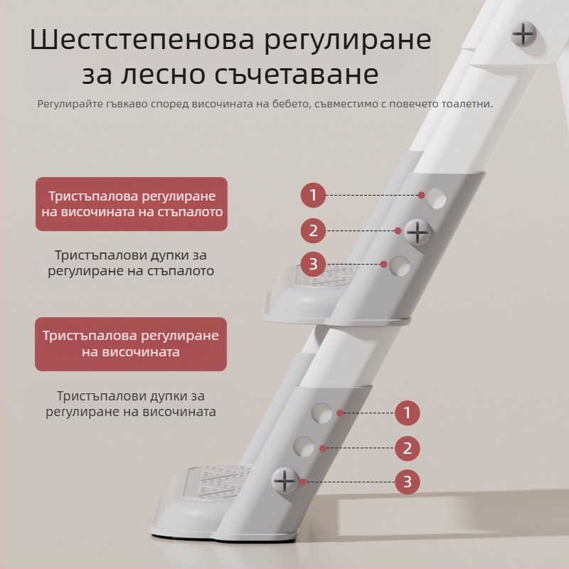 Стъпалообразна детска тоалетна, стълбищна мъжка и женска бебешка тоалетна, сгъваема стъпалообразна табуретка, домакинска детска противоплъзгаща стъпало
