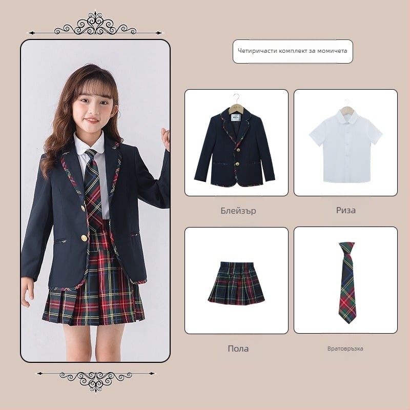 Детска градина, градински дрехи, дрехи за клас, пролетни и есенни дрехи, костюм, детска зимна училищна униформа за ученици от началното училище, есенен и зимен детски костюм