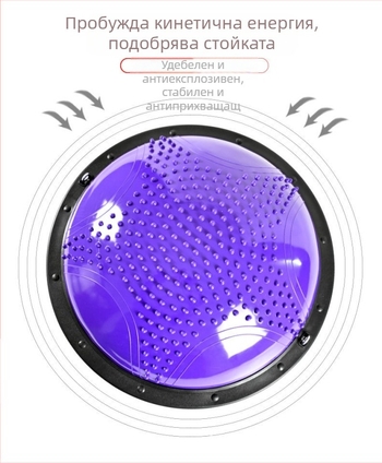 Вълнова топка за скорост, полукръгла балансираща топка, удебелена взривоустойчива топка за йога, фитнес оборудване за тренировки, пилатес, стъпване на краката, домакинско полукълбо