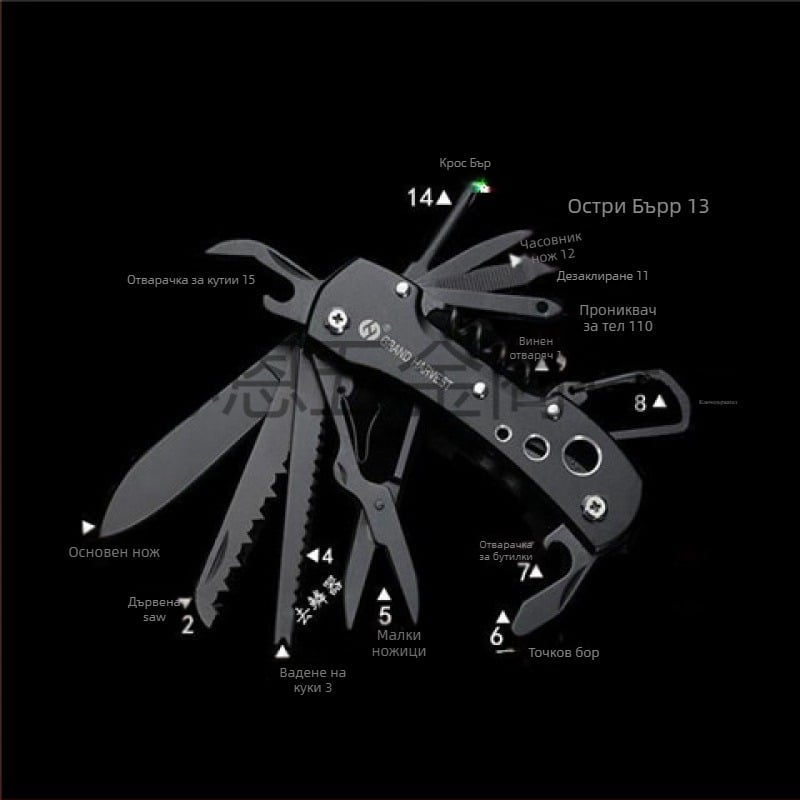 Търговия на едро на швейцарски многофункционален нож за къмпинг на открито, остър сгъваем нож за плодове, самозащита, преносим комбиниран нож