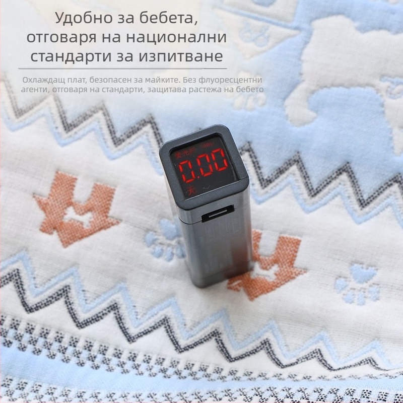 Лятна шестслойна марлена мека постелка 80*40, пераща се за бебета, постелка за външна употреба за количка за кола