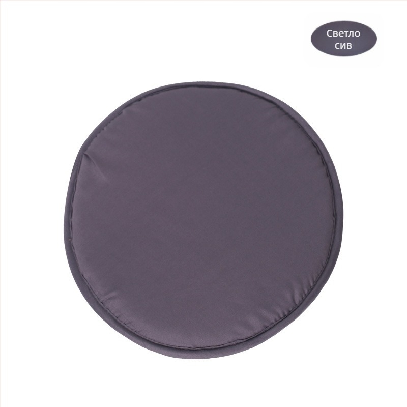 Домакинска проста кръгла възглавница в цвят бонбони 30 см, удебелена гъба, кръгла възглавница за табуретка, чист цвят, платнена възглавница за стол, на място на едро