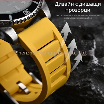 Универсална каишка Explosions с бързо освобождаване, от флуорокаучук, за Huawei, Apple Watch, FKM, 19/20/21/24 мм