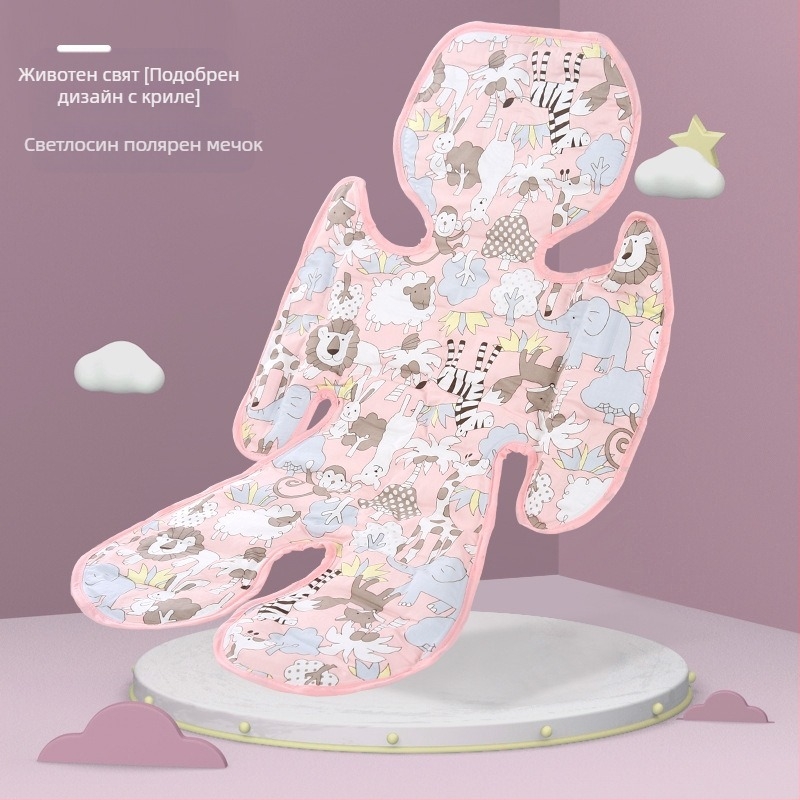 Лятен стол за хранене, ледена постелка, бебешка количка, ледена постелка, гел, анимационен филм, готина бебешка възглавница, студена постелка, детска постелка за кола, мека