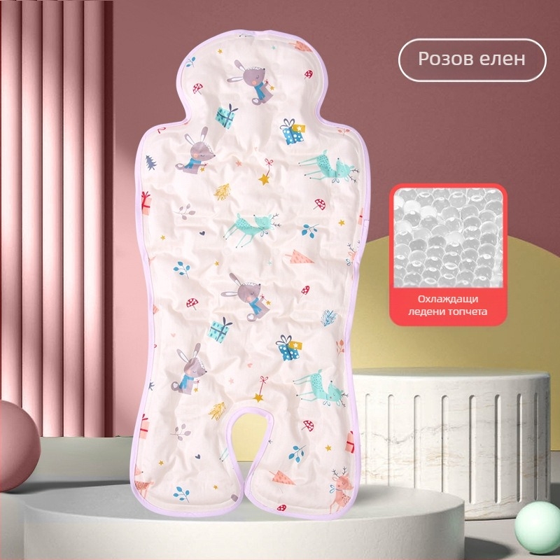 Лятен стол за хранене, ледена постелка, бебешка количка, ледена постелка, гел, анимационен филм, готина бебешка възглавница, студена постелка, детска постелка за кола, мека