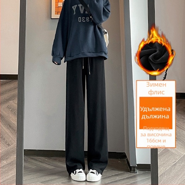 Сиви тесни дамски пролетни, есенни и зимни спортни панталони с висока талия, прави драпирани малки ежедневни спортни дълги панталони