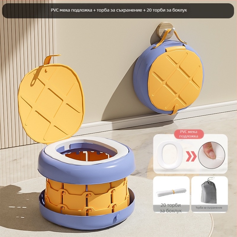 Сгъваема детска тоалетна, гърне, детска, мъжка, преносима, външна, бебешка, женска, пътна тоалетна