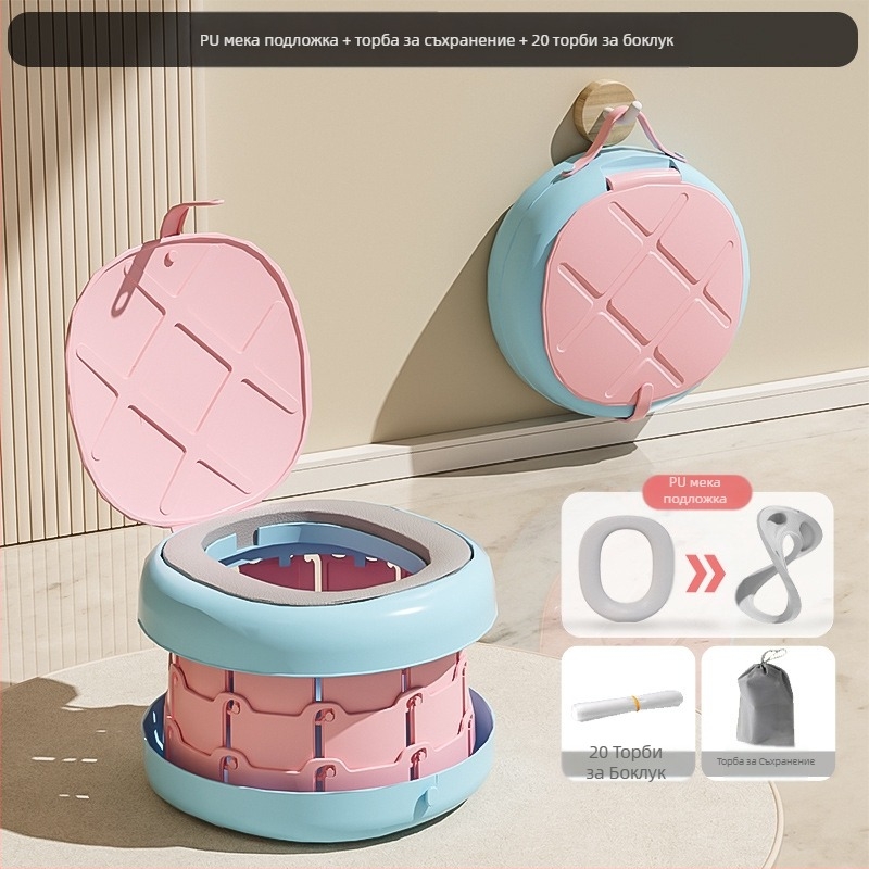 Сгъваема детска тоалетна, гърне, детска, мъжка, преносима, външна, бебешка, женска, пътна тоалетна
