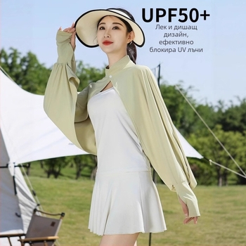 Копринено UV покривало с дълъг ръкав, против разхлабване, външна линия, ледено тънък слънцезащитен крем, колоездачен летен дамски шал, дишащ, шофиращ