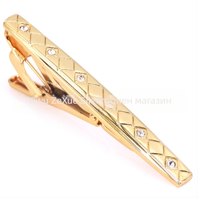 Модна мъжка щипка за вратовръзка с тел, кристална черупка, щипка за вратовръзка за бизнес мъже, фабрична цена, разпродажба