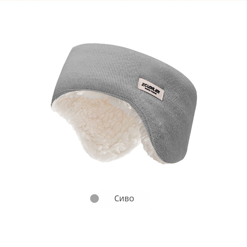 Нови зимни топли наушници, вълнени плетени наушници за колоездене на открито, ветроустойчиви, студоустойчиви и антифриз, с поларена подплата, универсални